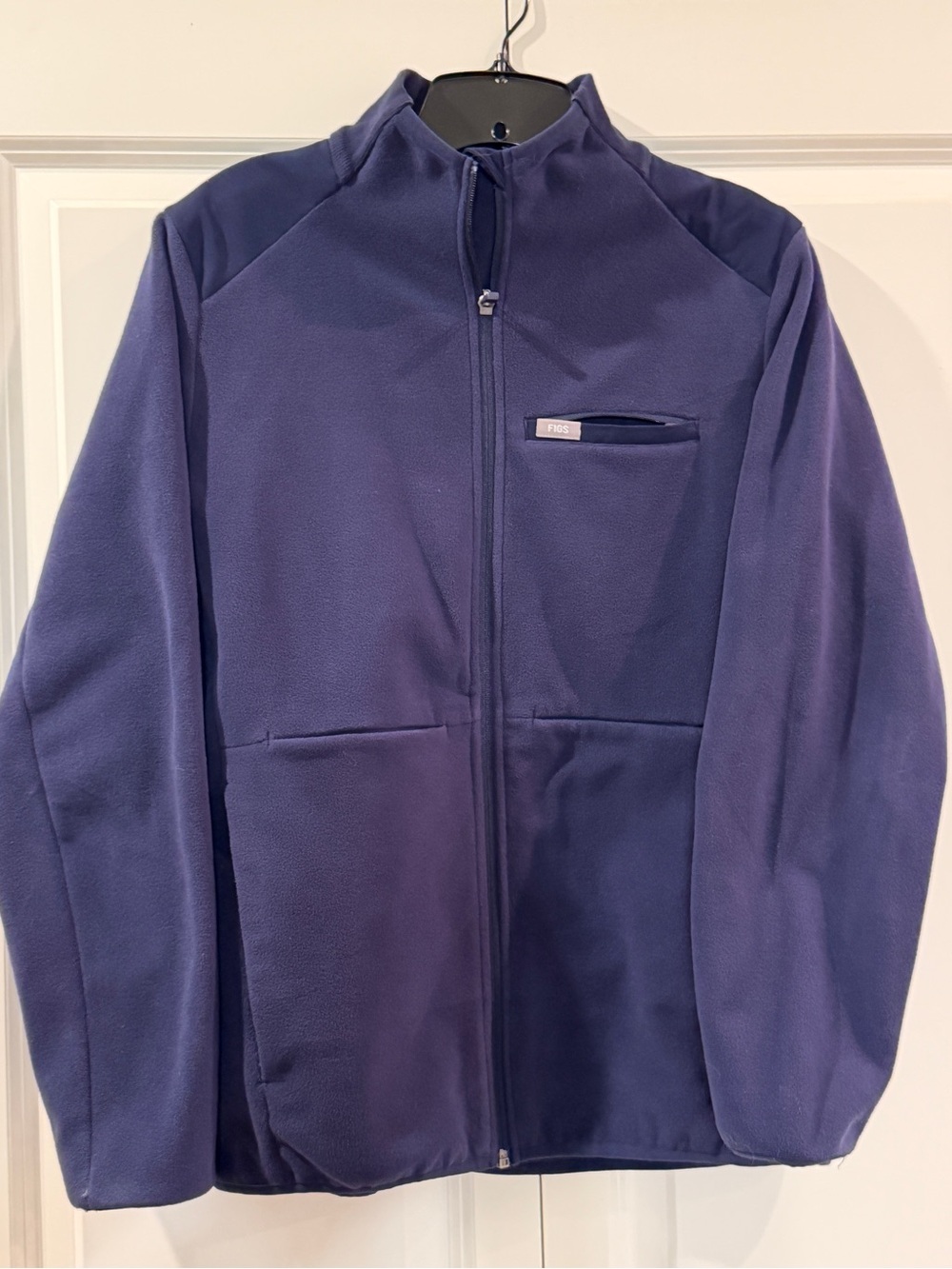 Figs Full-Zip Lightweight Fleece Jacket - Deep Navy